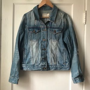 Pistola Womens Distressed Jean Jacket Size L